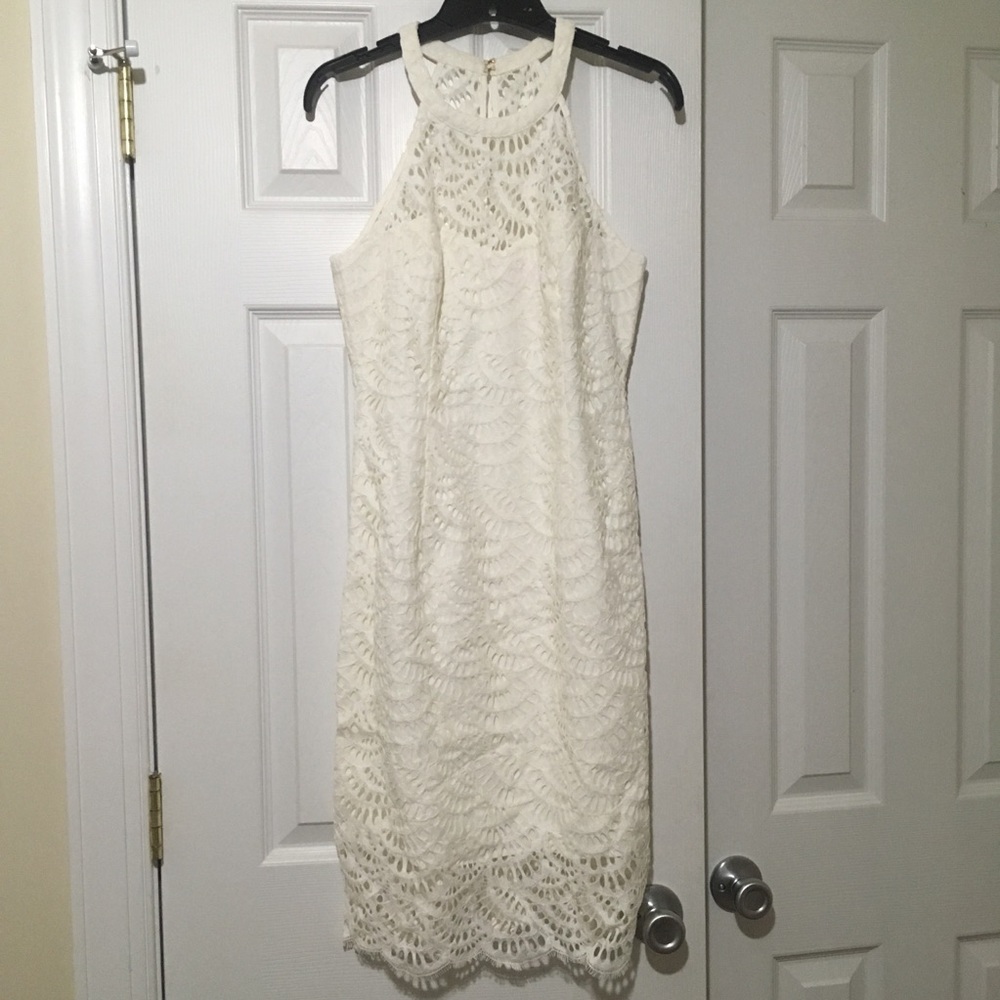 NEW Lilly Pulitzer White Lace Kenna Dress Size 4 - Picture 1 of 8